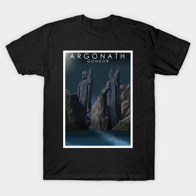 Argonath, Gondor T-Shirt by Omega Art